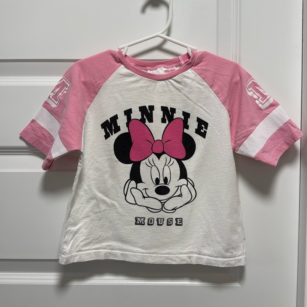 Zara x Disney Toddler Pink Minnie Mouse Tshirt (2-3 years)